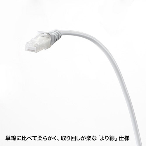 ツメ折れ防止CAT5eLANケーブル（10m・ホワイト）