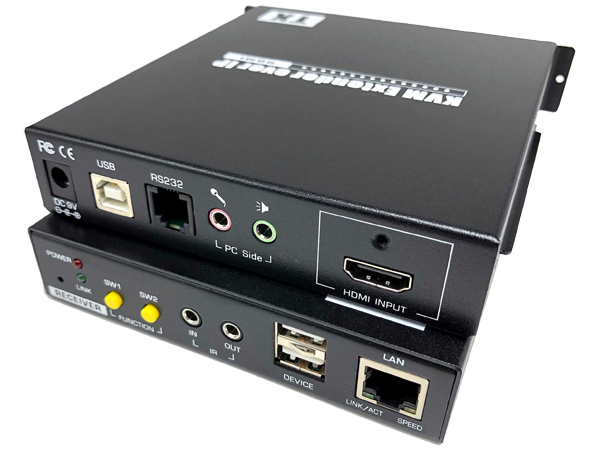 LANケーブル利用KVM切替延長器（HDMIモニタ）/RS232C対応/送信器