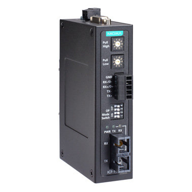 工業用RS-232C/422/485⇒マルチモード ファイバーコンバータ(STコネクタ)、Tモデル