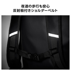 防水リュック　バックパック　ロールトップ　ブラック