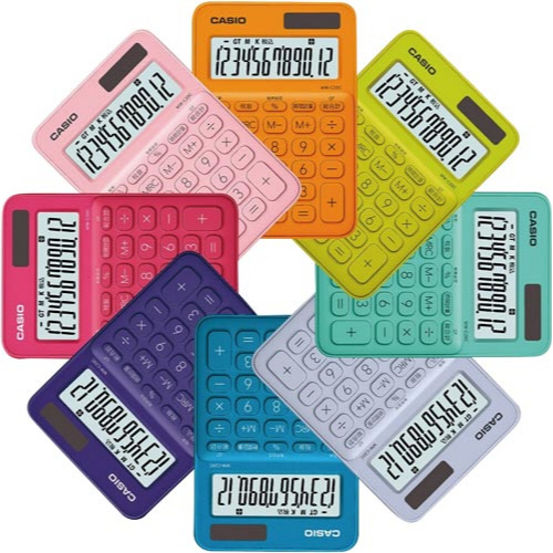 カラフル電卓　ペールピンク