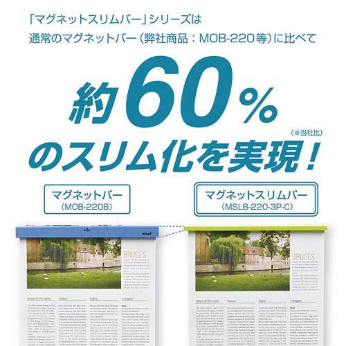 マグネットスリムバー　青　１０本パック