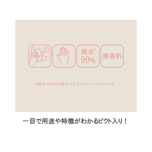 残りが見える純水９９％ウェット　本体１１０枚