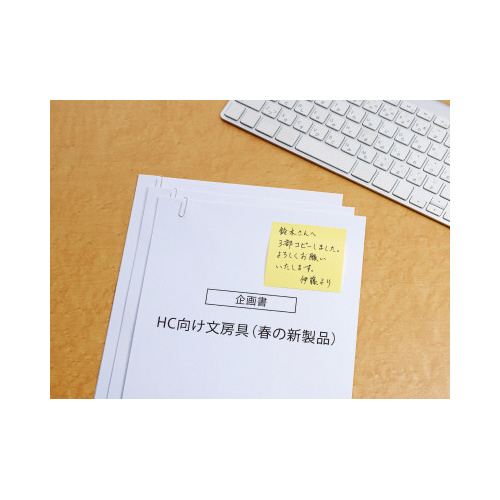 ポストイット　再生紙ノート　７５×７５　混色１２冊
