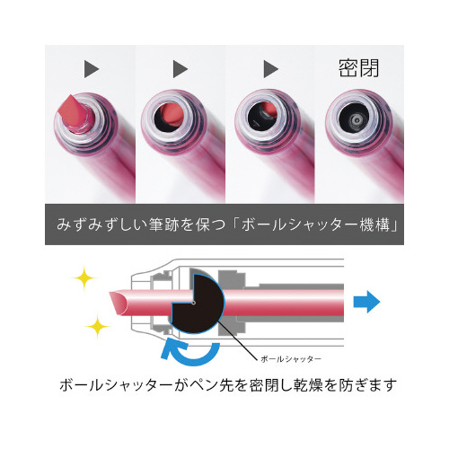 ノック式　ハンディラインＳ　ピンク　１０本