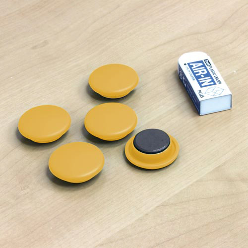 カラーマグネット　イエロー　５個