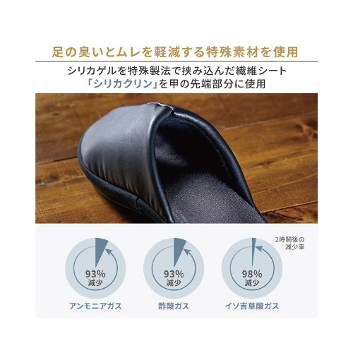 合皮製体圧分散スリッパＭ　臭い・ムレ軽減