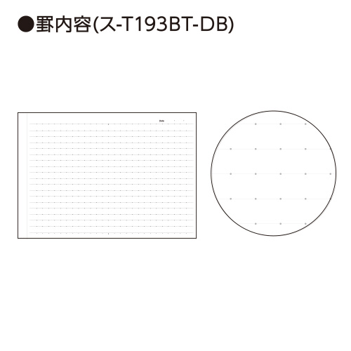 キャンパスツインリングドットＢ罫５０枚ハーフ　紺