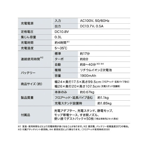 充電式紙パックスティッククリーナー　グレージュ