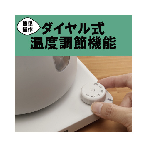 温度調節機能付蒸気レスケトル