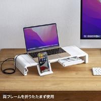ＵＳＢ　Ｔｙｐｅ－Ｃ接続ハブ付き机上ラック