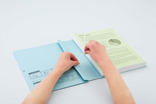 背幅が伸びるファイルガイド付きＡ４縦ピンク　５冊