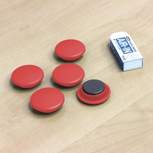カラーマグネット　レッド　５個