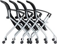 ミーティングチェア　ＡＭＣ－Ｆ４ＡＣ　グリーン４脚