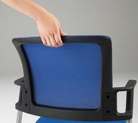 ミーティングチェア　ＭＣＮ－３　オレンジ　４脚