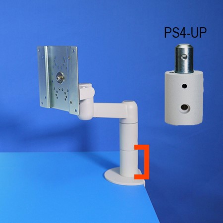 2Kg対応2軸タイプ 平行移動式ディスプレイアーム 本体ユニット（シルバー）