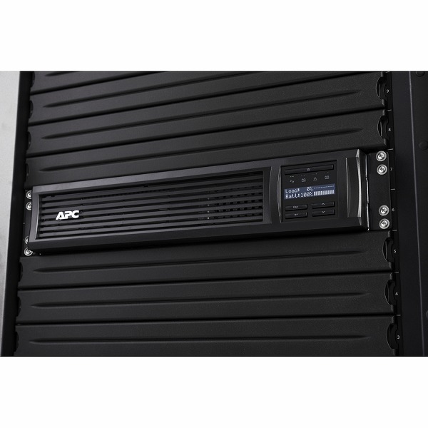 APC Smart-UPS、Line Interactive、1500VA、Rackmount 2U、230V、4x IEC C13 outlets、SmartConnect Port+SmartSlot、AVR、LCD