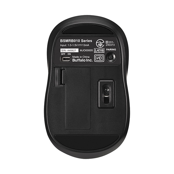 Bluetooth5.0 3ボタンマウス ブラック