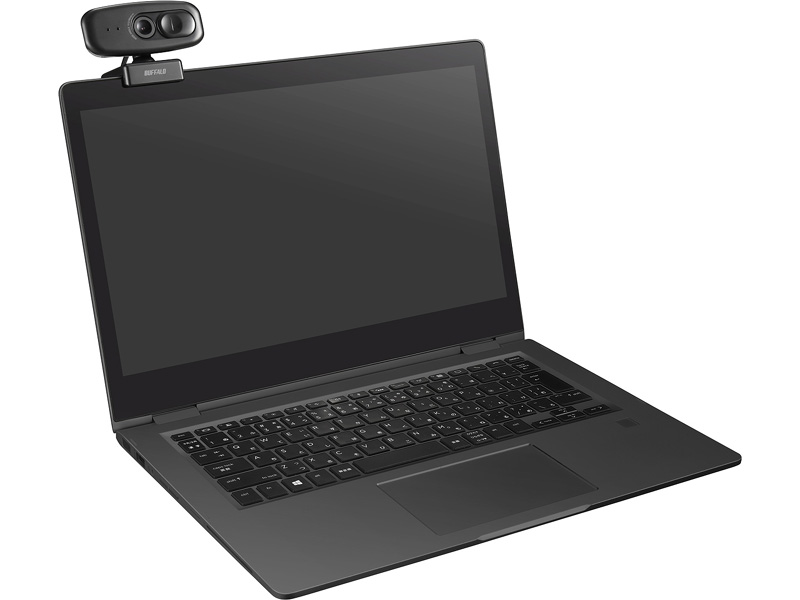 200万画素WEBカメラ 広角120°マイク内蔵 ブラック