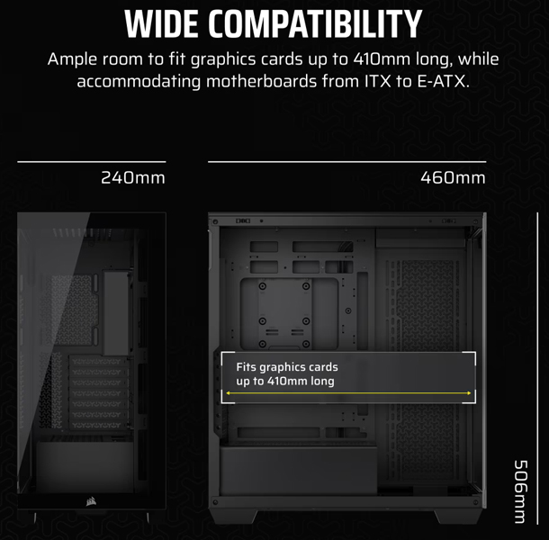 ミドルタワー型PCケース 3500X Tempered Glass Mid-Tower -Black-