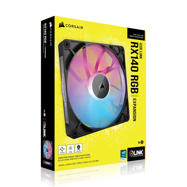 PCケースファン iCUE LINK RX140 RGB Single Fan