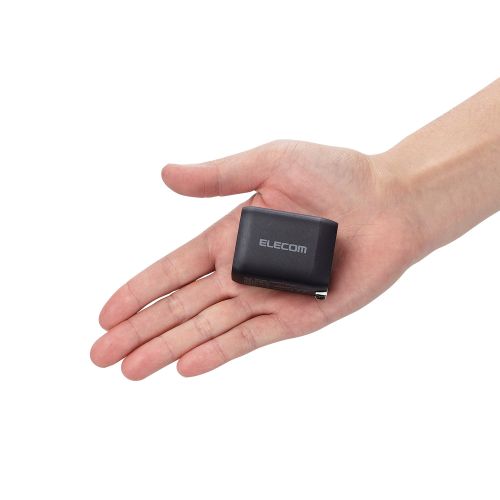 ノートPC用ACアダプター/USB充電器/USB Power Delivery対応/PPS対応/Quick Charge 3.0対応/65W/USB-C2ポート/スイングプラグ/ブラック