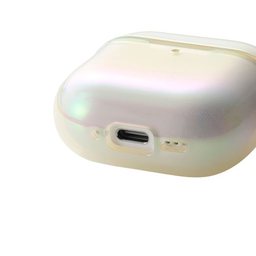 AirPods 第4世代/アクティブノイズキャンセリング搭載AirPods 第4世代/ソフトケース/&me/カラビナ付/クリアオーロラ