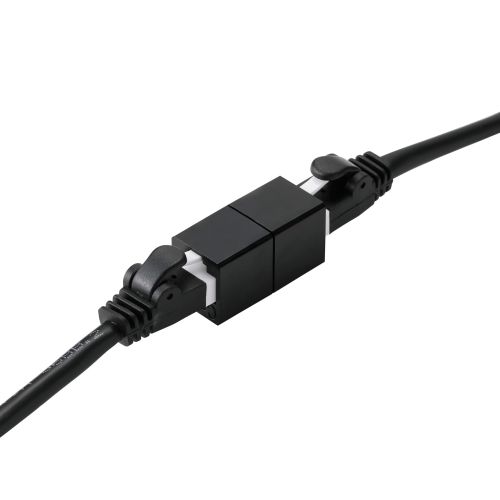 RJ45中継コネクタ/Cat5e対応/UTP/ブラック