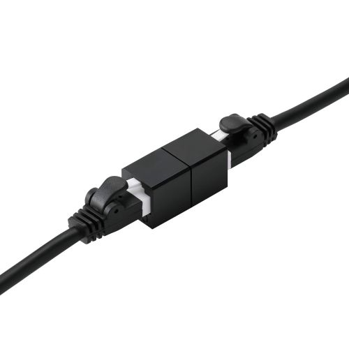 RJ45中継コネクタ/Cat6A対応/UTP/ブラック