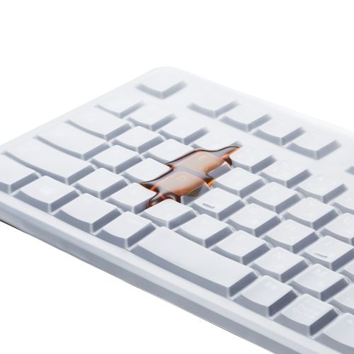 キーボードカバー/抗菌/防塵/DELL USBキーボード KB-212-B(日本語)対応/クリア