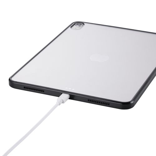 iPad Air 11インチ(M3/M2)/クリアケース/背面クリア/軽量/カラーエッジ/ブラック