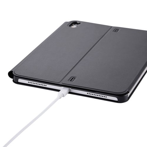 iPad Air 11インチ(M3/M2)/フラップケース/ソフトレザー/多段階高さ調整/ブラック