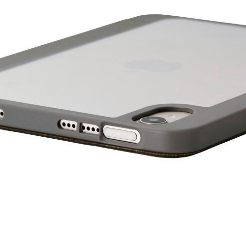 8.3インチiPad mini(A17 Pro)/フラップケース/CHIC STYLE/背面クリア/チャコールグレー
