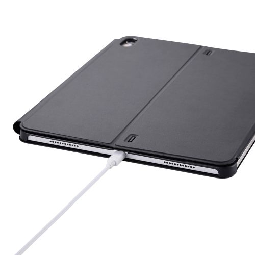 13インチiPad Air(M2)/フラップケース/ソフトレザー/多段階高さ調整/ブラック