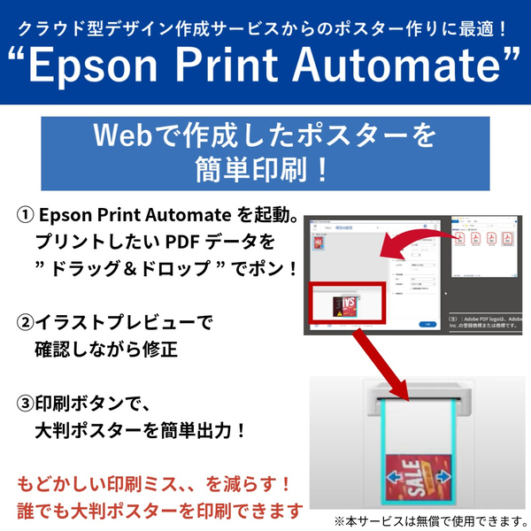 A1プラス大判インクジェットプリンター/SureColor/4色/エントリーシリーズ/スタンド無しモデル