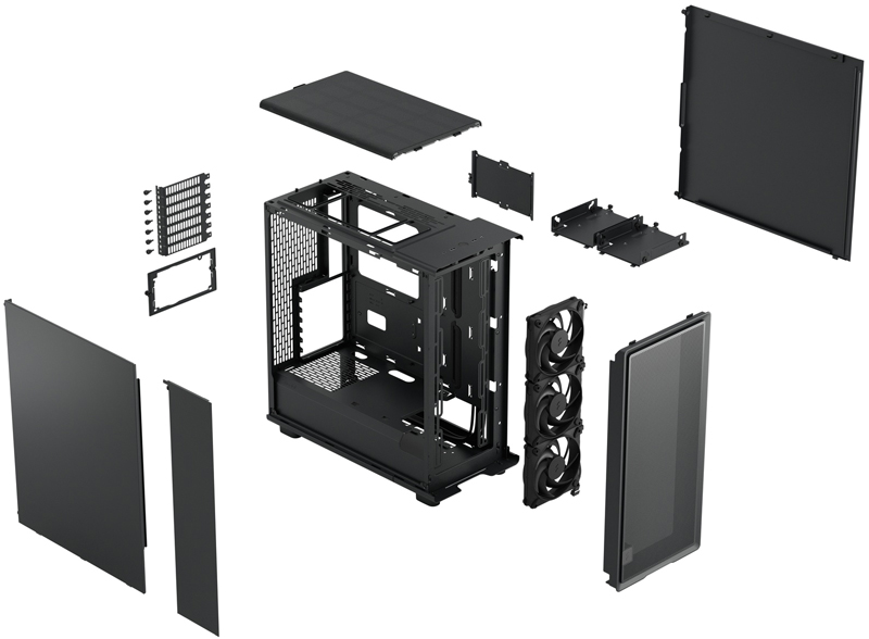 ミドルタワー型PCケース Epoch Black Solid