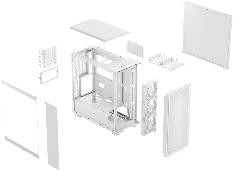ミドルタワー型PCケース Epoch White TG Clear tint
