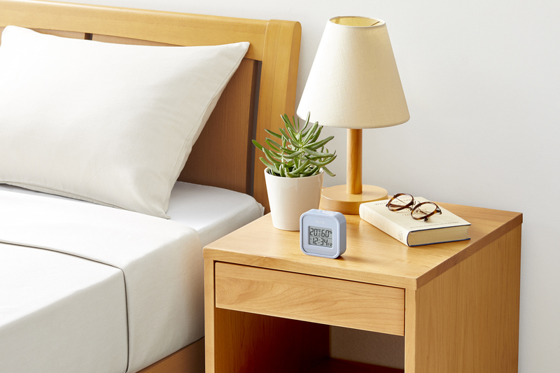 デジタル温湿度計 ブルーグレー