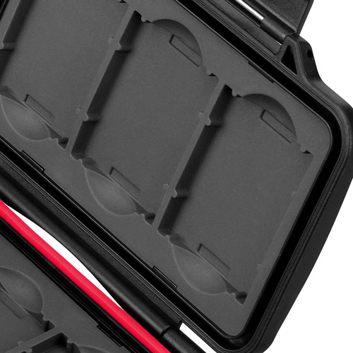 ハードメモリーカードケース XQD6（XQDカード用） レッド