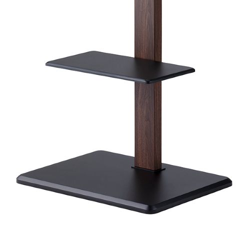 壁寄せテレビスタンド（左右首振り）/ダークブラウン木目調KFシリーズ ～65V型対応