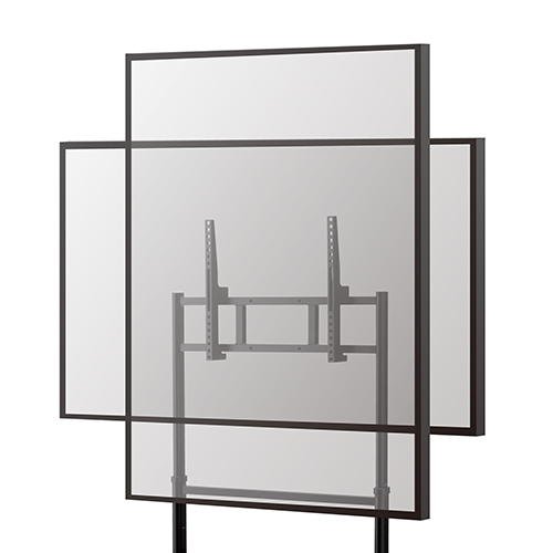 業務用ディスプレイスタンド PL-3000シリーズ（ハンドル昇降タイプ） ～65V型まで対応