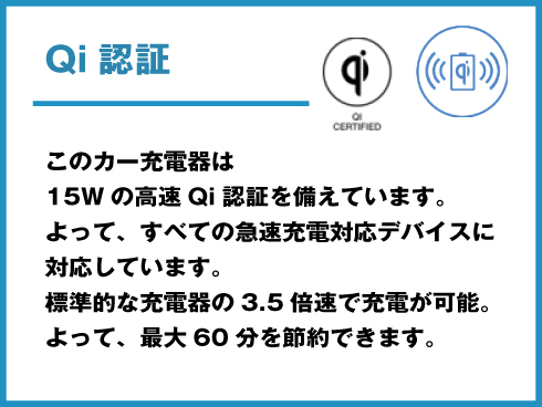 （レッド）X.DRIVE Portofino Robotic ワイヤレスカーチャージャー、15W、Qi認証 USB-Cケーブル