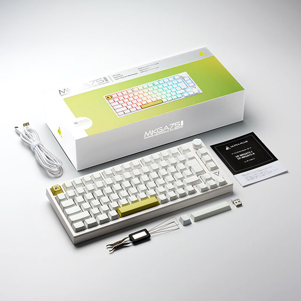 ガスケットマウント搭載 ゲーミングメカニカルキーボード （日本語キー/ホワイト）