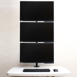 縦型3面ロングポールモニターアーム