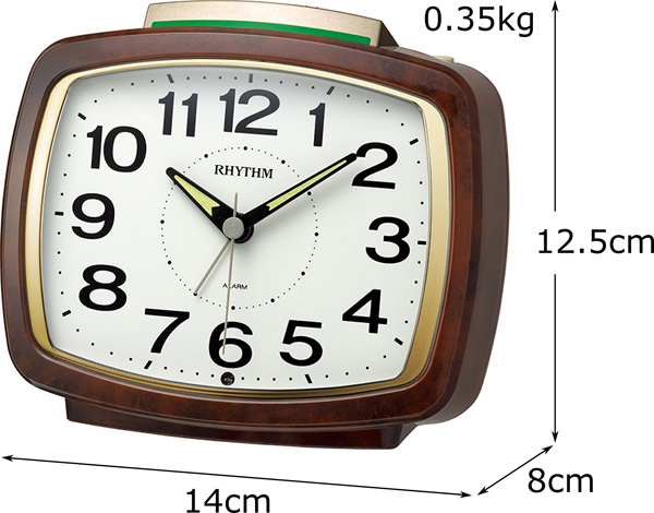 目覚まし時計 ベル音アラーム 連続秒針 暗所自動ライト付き ピュアライトR649