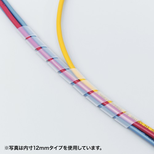ケーブルタイ（スパイラル・2m巻き・内寸直径4mm・ホワイト）