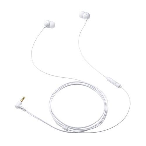 マイク付きステレオイヤホン（ホワイト）