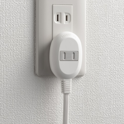 プラス1個口延長コード（2P・1個口＋1個口・5m・ホワイト）