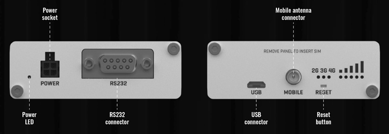 産業用堅牢 RS232 LTE ゲートウェイ TRB142（技適承認済）