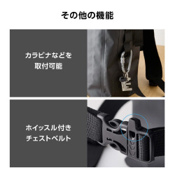 防水リュック　バックパック　ロールトップ　ブラック